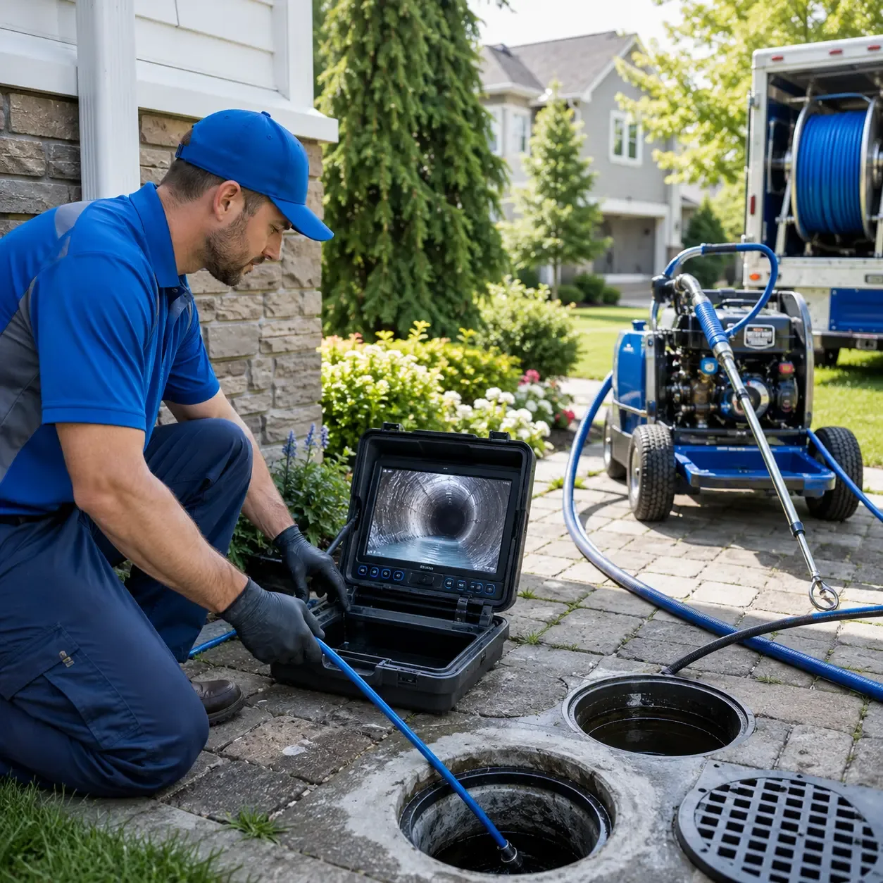 Outdoor drain cleaning professionals serving Edwardsport, IN